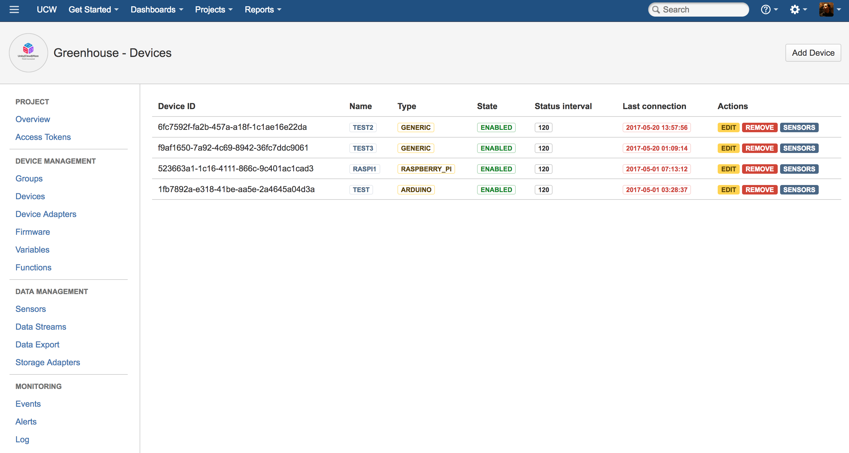 UCW IoT Platform